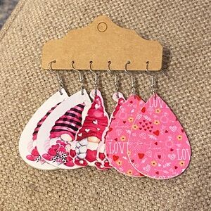 Lot of 3 sets of Valentine’s Day Earrings